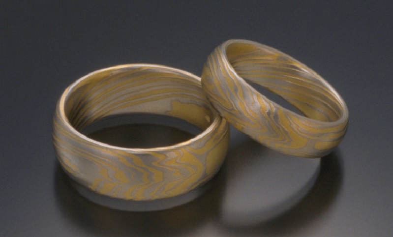 Nhẫn cưới bằng Mokume Gane